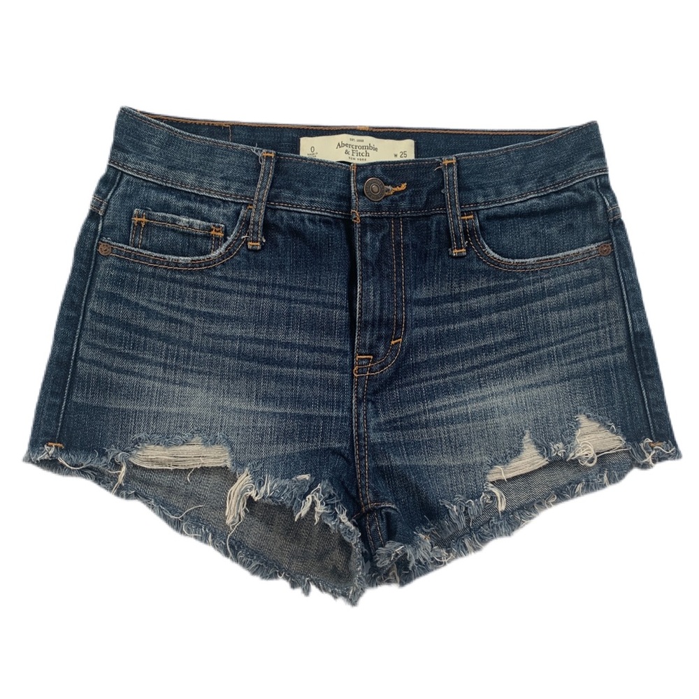 Abercrombie & Fitch high rise jean shorts size 25